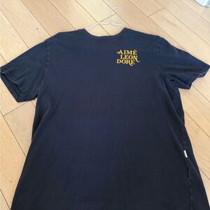 Aime Leon Dore Dark Blue Tee with Gold Logo